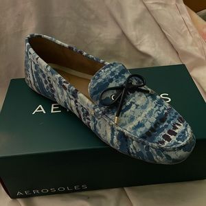 12W AEROSOLES BLUE COMBO 945 BROOKHAVEN DRIVING SHOES NIB